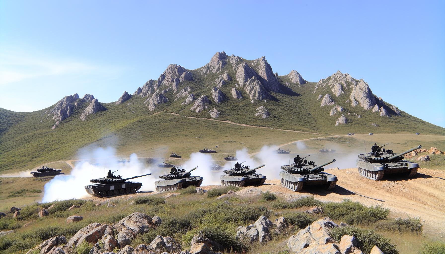 Leopard 2A4 Tanks Navigate Challenging Training in Doupov Mountains
