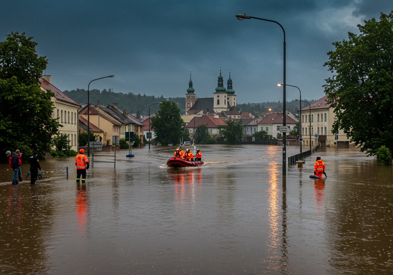 Heavy Rains Expected in Moravia Prompting Flood Alert Authorities